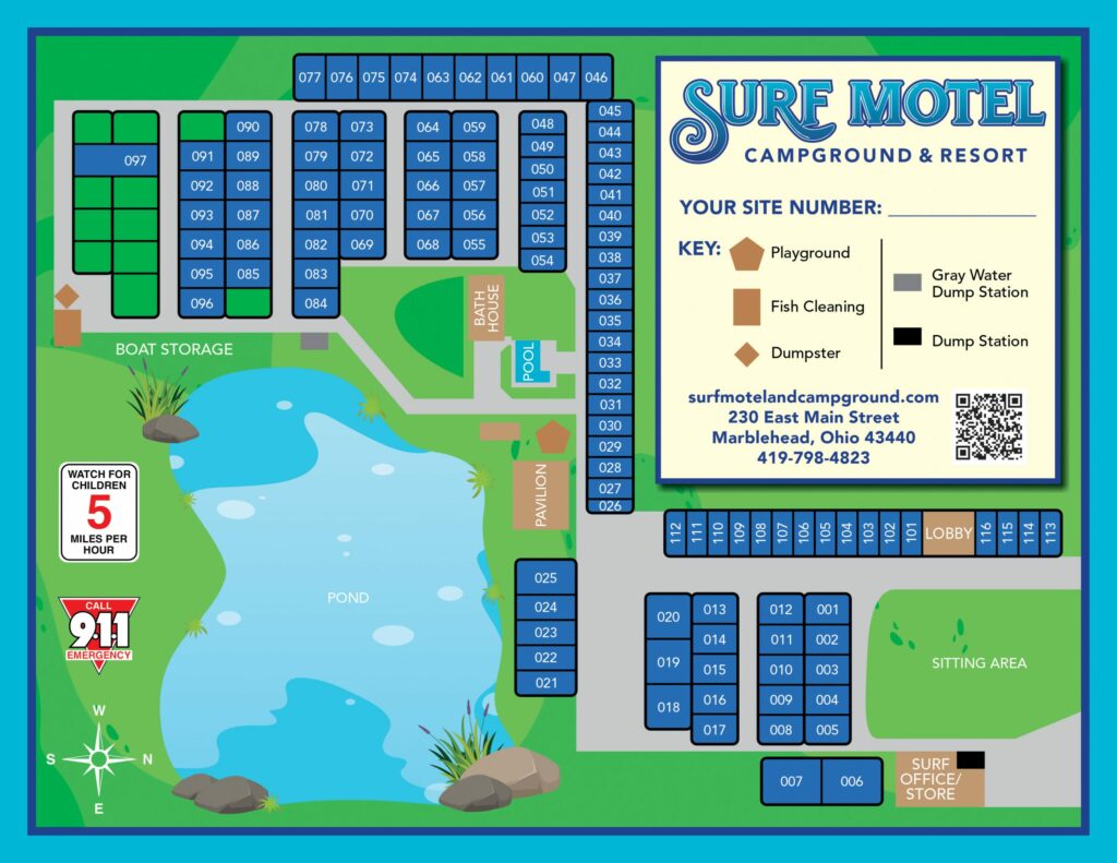 Surf Motel & Campground map front